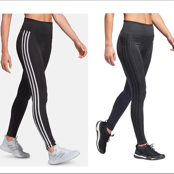 adidas Pants - 2 Adidas Climalite High-Rise 3-Stripe Leggings XS